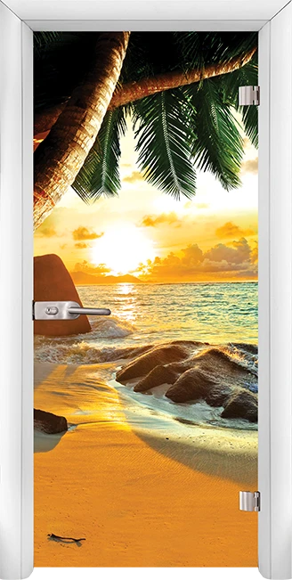 Стъклена Врата Standart Print G 13-14 Бял